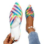 Damen Glitzernde und luftige Riemchen-Ballerinas R&B