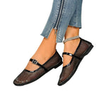 Damen Elegante und luftige Ballerinas mit Riemchen R&B