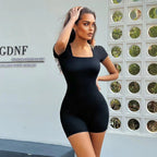 Damen Kurzarm Jumpsuit R&B