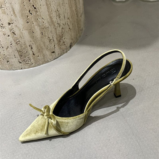 Damen Slingback Pumps mit zarter Schleifenverzierung R&B