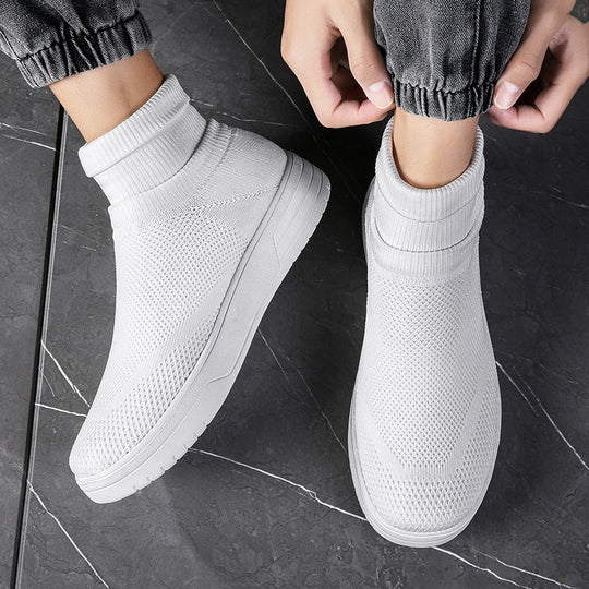 Damen Atmungsaktive Stricksneaker mit hohem Kragen R&B