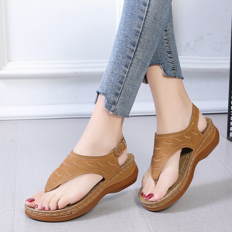 Damen Zehentrenner-Sandalen mit anatomischer Fußbettung R&B
