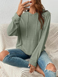 Damen Kapuzenpullover mit rippenstrukturiertem Design