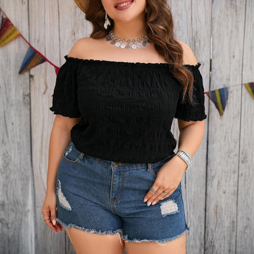Damen Off-Shoulder Bluse R&B