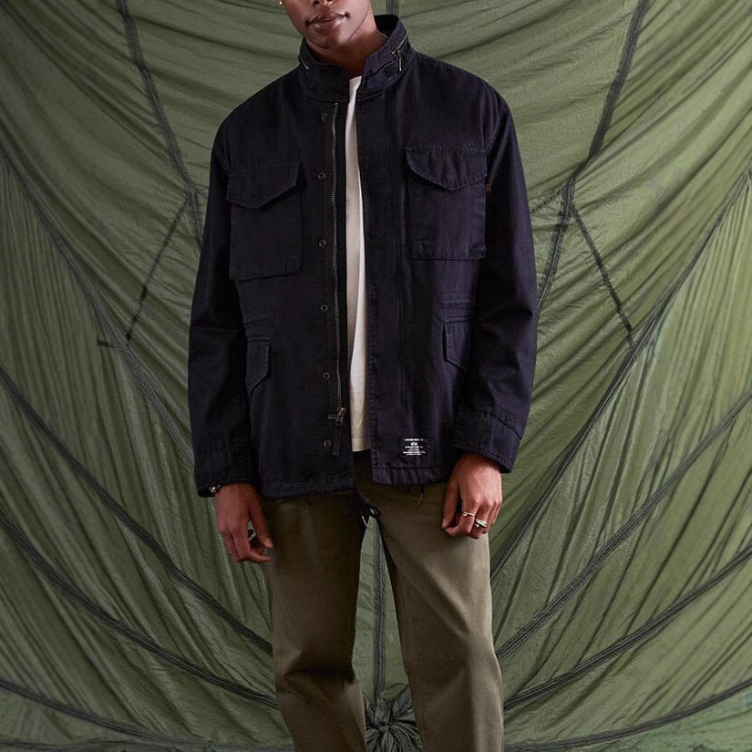 Herren funktionale Freizeitjacke mit großem Taschenangebot und modernem Kragen R&B