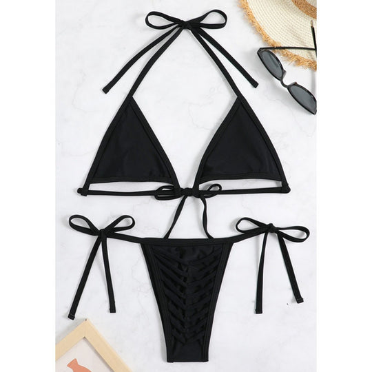 Damen Triangle-Bikini mit raffiniertem Bindedesign R&B