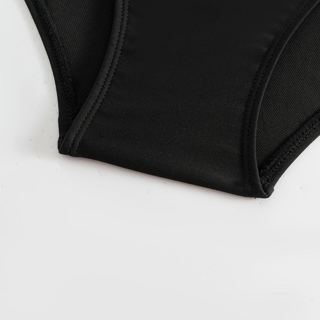 Damen High-Waist Bikinihose mit stilvollen Rüschendetails R&B