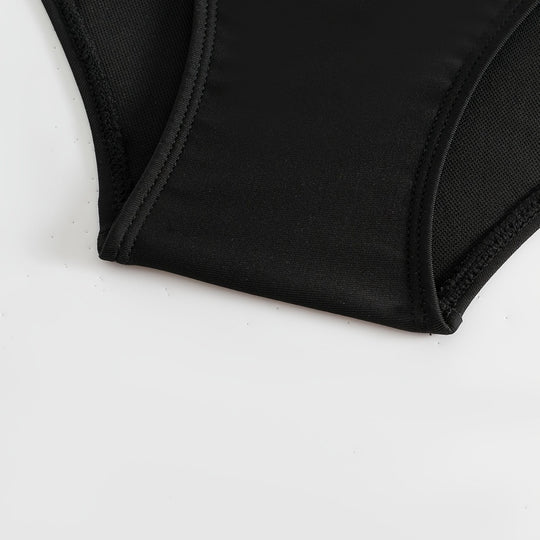 Damen High-Waist Bikinihose mit stilvollen Rüschendetails R&B