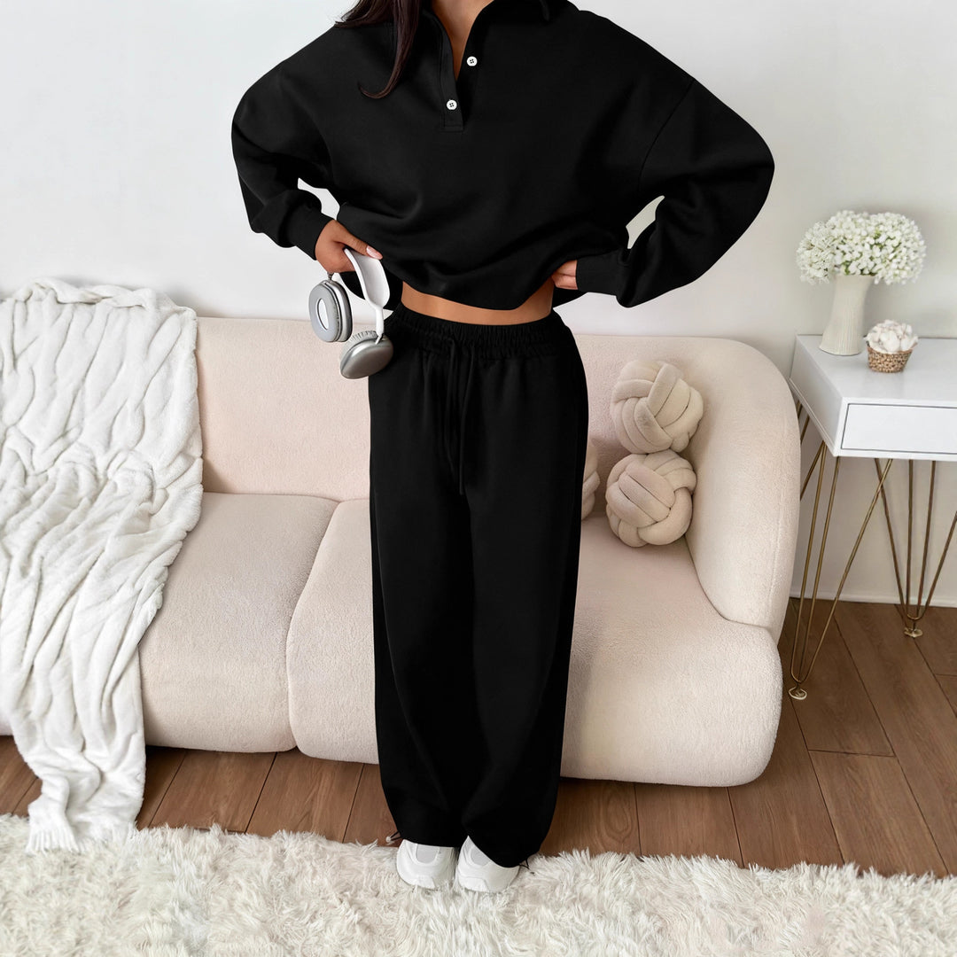 Damen lässiges Oversized Sweatshirt und Jogginghose Set R&B