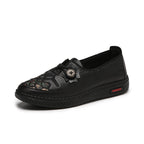 Damen bequeme Mokassins mit floralem Design