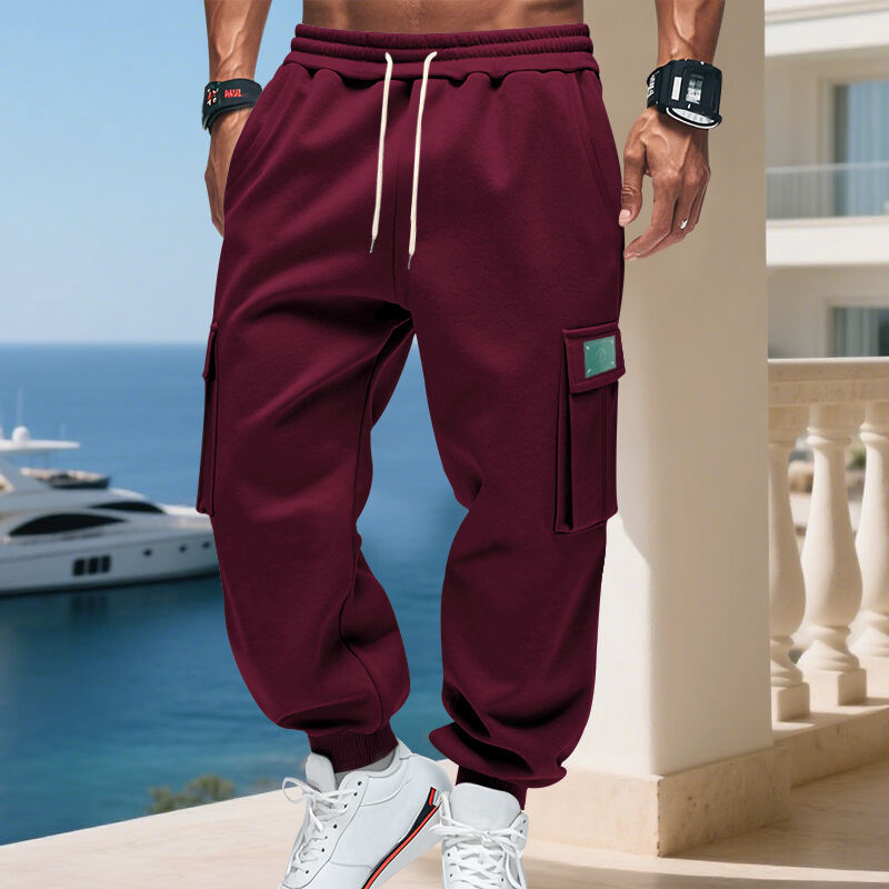 Herren Cargo-Jogginghose mit verstellbarem Kordelzug und praktischen Taschen R&B