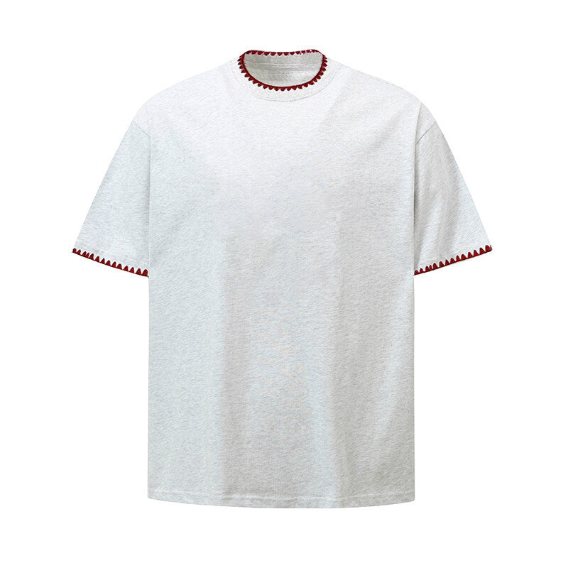 Damen lässiges T-Shirt mit kreativem Kragen R&B