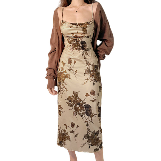 Damen Maxikleid mit elegantem floralem Design R&B