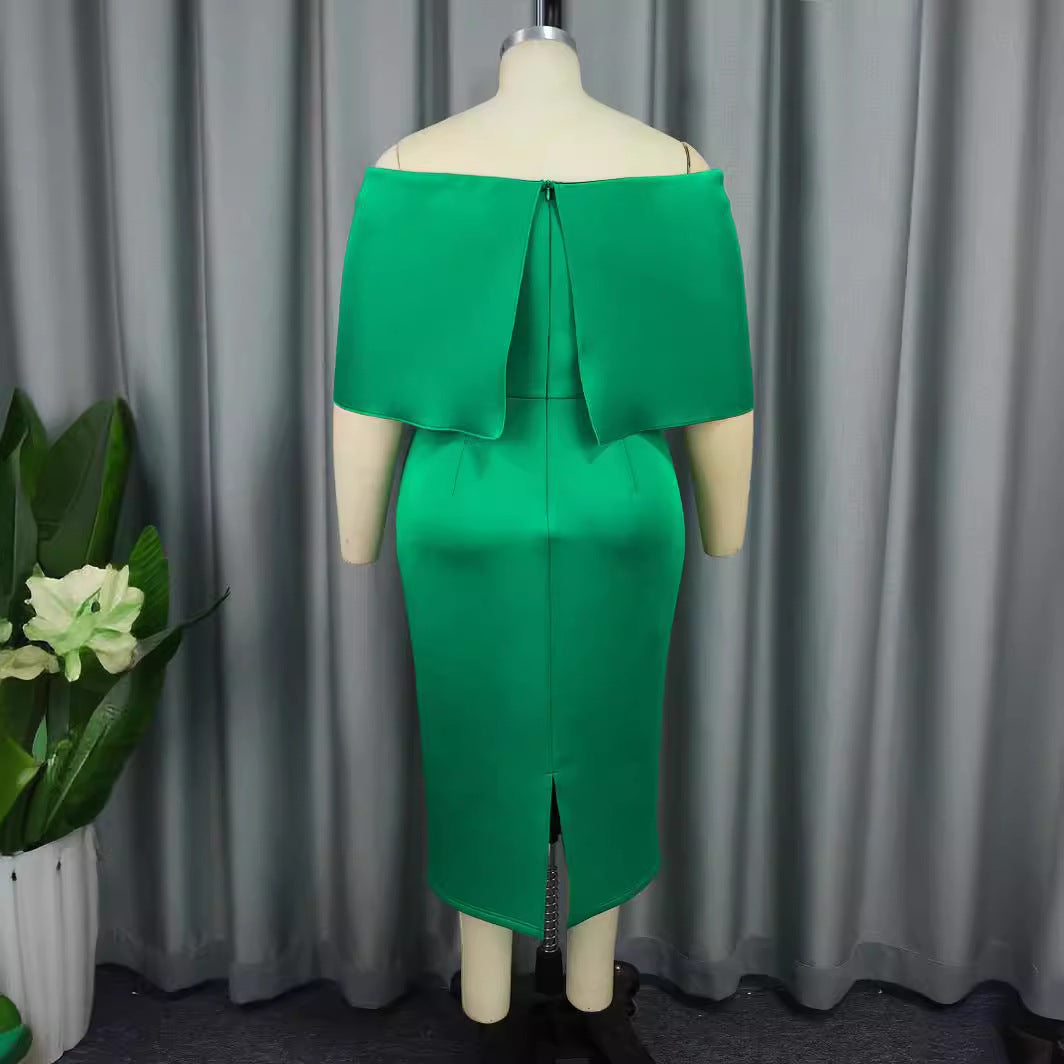 Damen Elegantes Midi-Kleid mit übergroßem Schleifen-Detail R&B