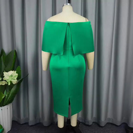 Damen Elegantes Midi-Kleid mit übergroßem Schleifen-Detail R&B