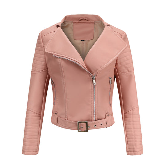 Damen modische Bikerjacke mit stylischem Steppmuster und attraktiven Reißverschlussdetails R&B