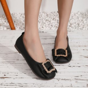 Damen Ballerinas mit dekorativer Schleifen- und Kettenverzierung R&B