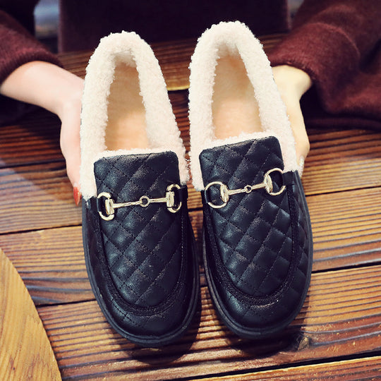 Damen bequeme, gefütterte Clogs mit modischem Steppdesign R&B