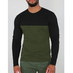 Herren Langarmshirt mit modernen Farbblockelementen und komfortablem Schnitt