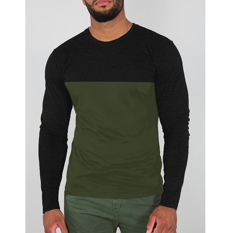 Herren Langarmshirt mit modernen Farbblockelementen und komfortablem Schnitt