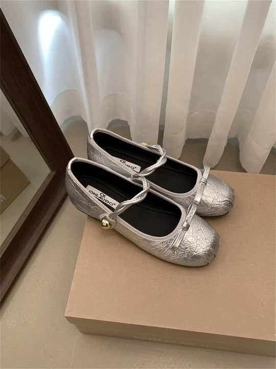 Damen elegante Ballerinas mit dekorativen Schleifen und komfortablem Fußbett R&B