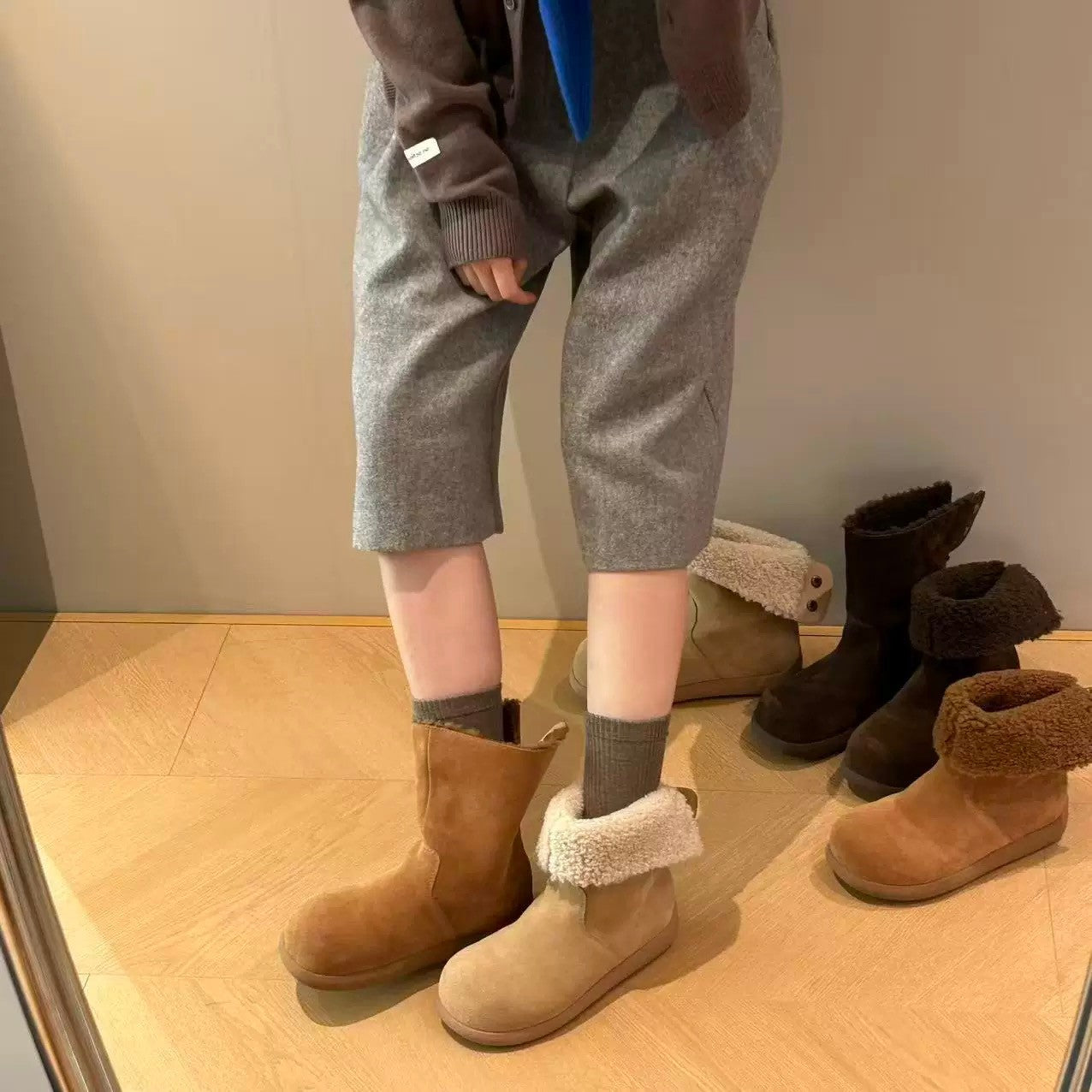 Damen Komfortable Winterboots mit weich gefüttertem Innenbereich R&B
