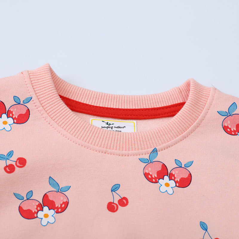 Mädchen Sweatshirt mit fröhlichem Kirsch-Design R&B