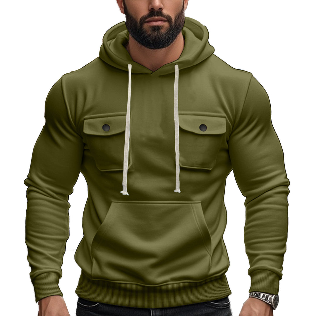 Herren Kapuzenpullover mit praktischen Pattentaschen und modernem Design R&B
