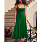 Damen Maxikleid mit floralem Design und elegantem Schlitz R&B