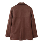 Damen elegante Wildlederblazerjacke R&B