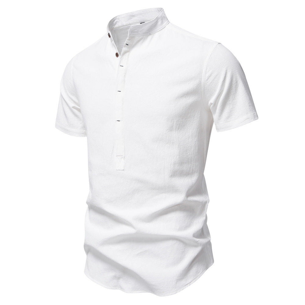 Herren Kurzarm Henley-Shirt mit praktischer Knopfleiste und modernem Design R&B