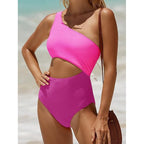 Damen Einseitiger Cut-Out Badeanzug mit attraktivem Design R&B