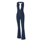Damen Overall mit raffiniertem Ausschnitt und Schlaghose R&B