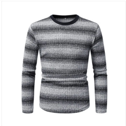 Herren Langarmshirt aus strukturiertem Material mit modischem Streifenmuster R&B