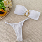 Damen Bandeau-Bikini mit elegantem Schmuckdetail R&B