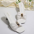 Damen Elegante Mittelhohe Mules mit dekorativem Schleifendetail R&B