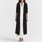 Damen luftiger Maxi-Rock mit elegantem V-Ausschnitt und fließendem Schnitt R&B