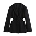 Damen modische Blazerjacke mit innovativen Cut-Outs R&B