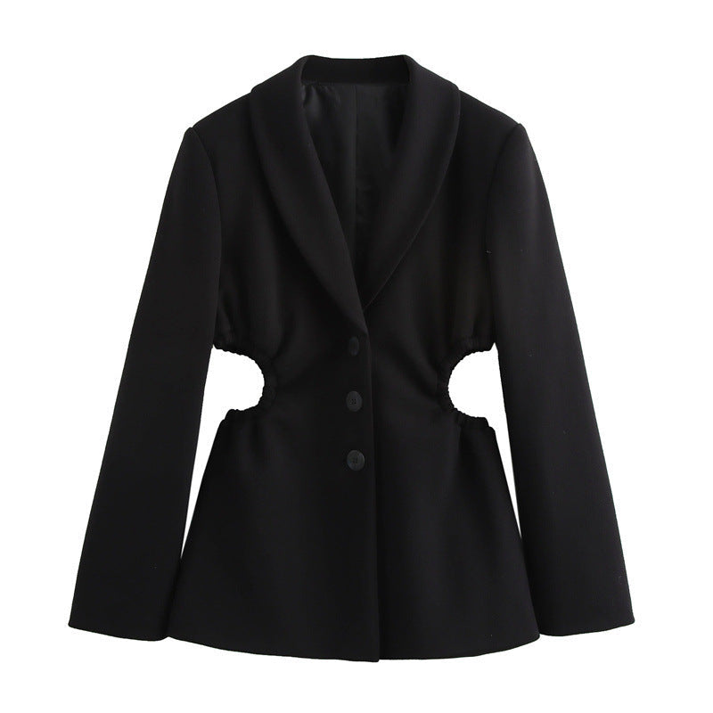 Damen modische Blazerjacke mit innovativen Cut-Outs R&B