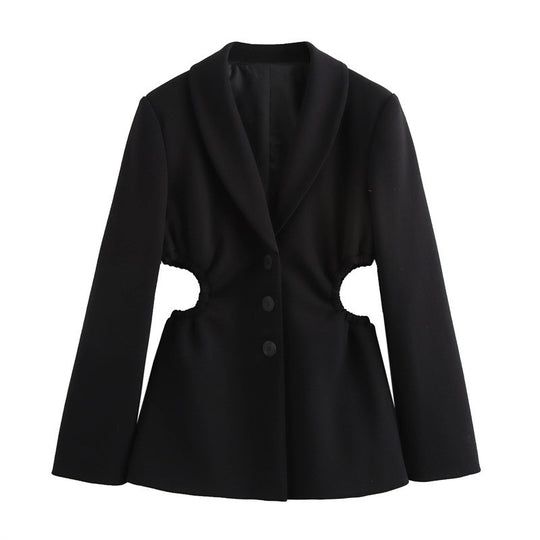 Damen modische Blazerjacke mit innovativen Cut-Outs R&B