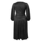 Damen Wickelkleid mit elegantem V-Ausschnitt und gerafftem Tailleneinsatz R&B