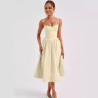 Damen Midi-Kleid mit taillierter Silhouette und A-Linie R&B