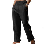 Herren elegante Sommerhose mit seitlichen Knöpfen R&B