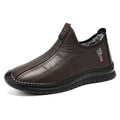Damen Bequeme und warme Lederhausschuhe mit rutschfester Sohle R&B