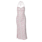 Damen Maxikleid mit eleganter Schnürung und floralem Muster R&B