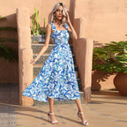 Damen Sommerliches Maxikleid mit tragefreundlichen Schulterbändern und floralem Design R&B