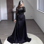 Damen Elegantes Abendkleid mit Glitzerdetails und fließendem Stoff EB