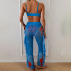 Damen Bikiniset mit Rüschen-Design und durchscheinenden Details R&B
