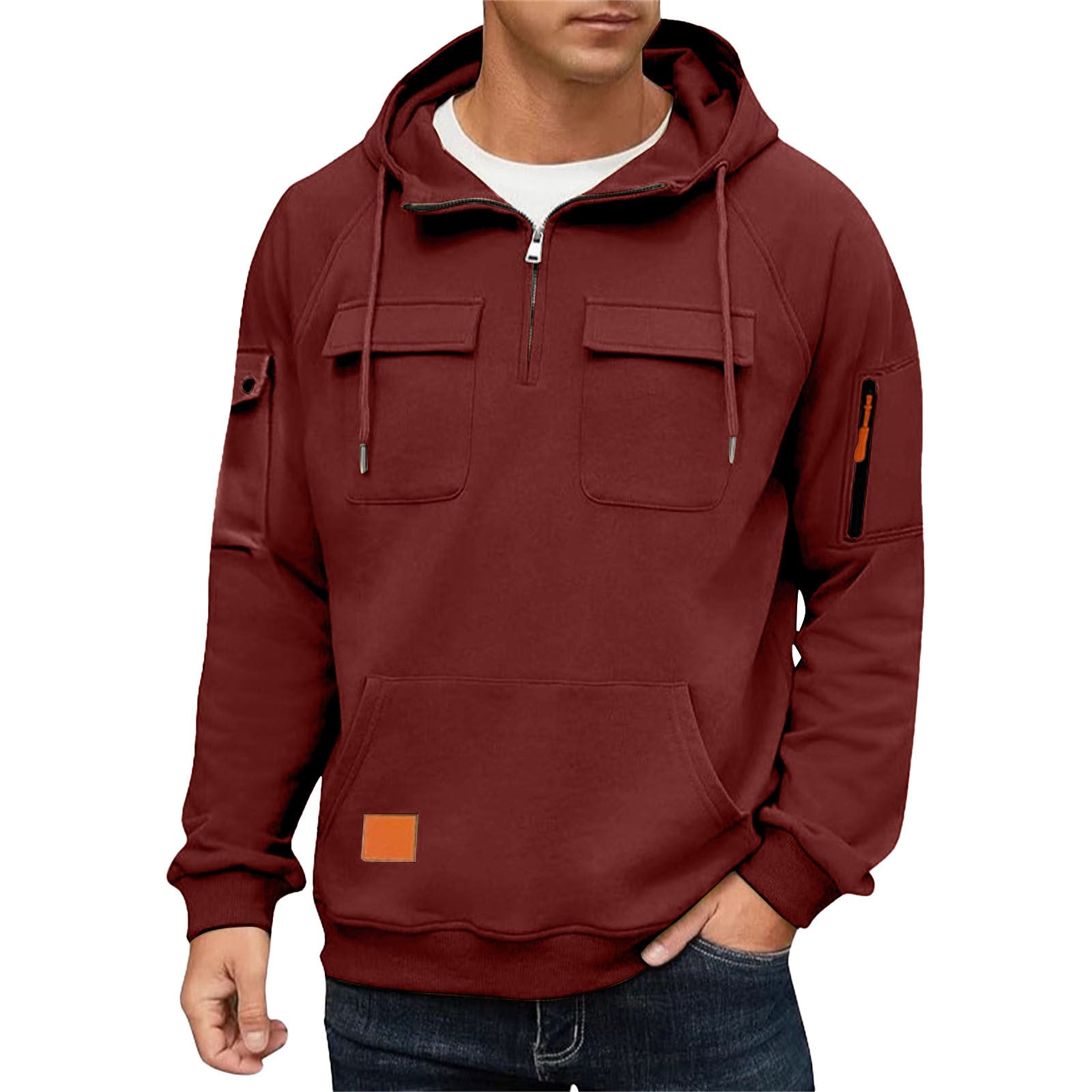 Herren Alltags-Hoodie mit praktischen Taschen R&B