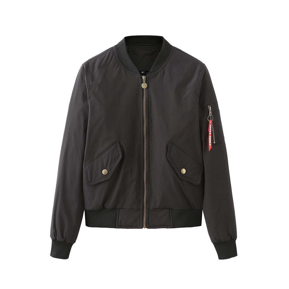 Damen sportliche Bomberjacke mit praktischen Taschen R&B